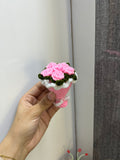 Mini Pink Flower Bouquet Keychain