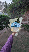 Frosty Blue Hydrangea Bloom Bouquet