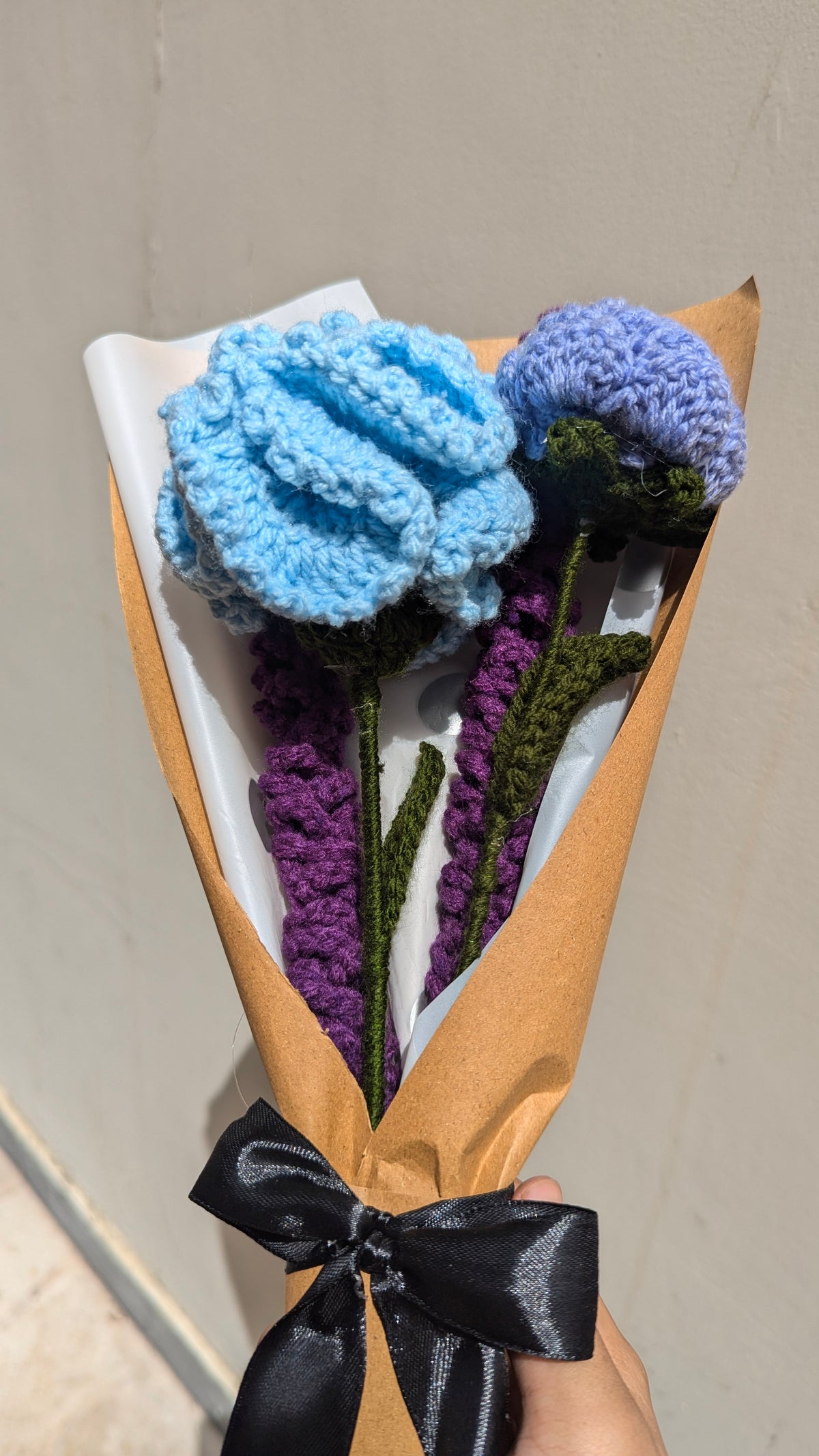Soft Violet Lavender Crochet Bouquet