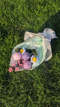 Pastel Blossom Meadow Crochet Bouquet