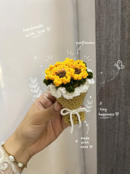 Sunflower Mini Bouquet Keychain