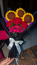 Midnight Sunflower & Crimson Bouquet