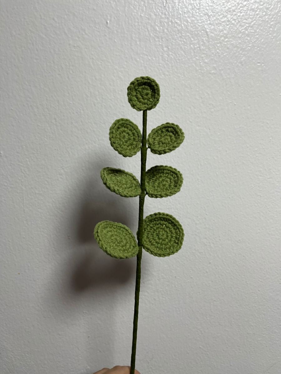 Round Coin Eucalyptus Leaf Branch Stem