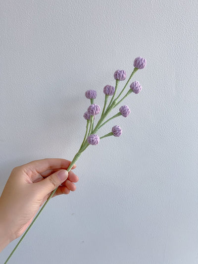 Lilac Billy Button Spray Stem
