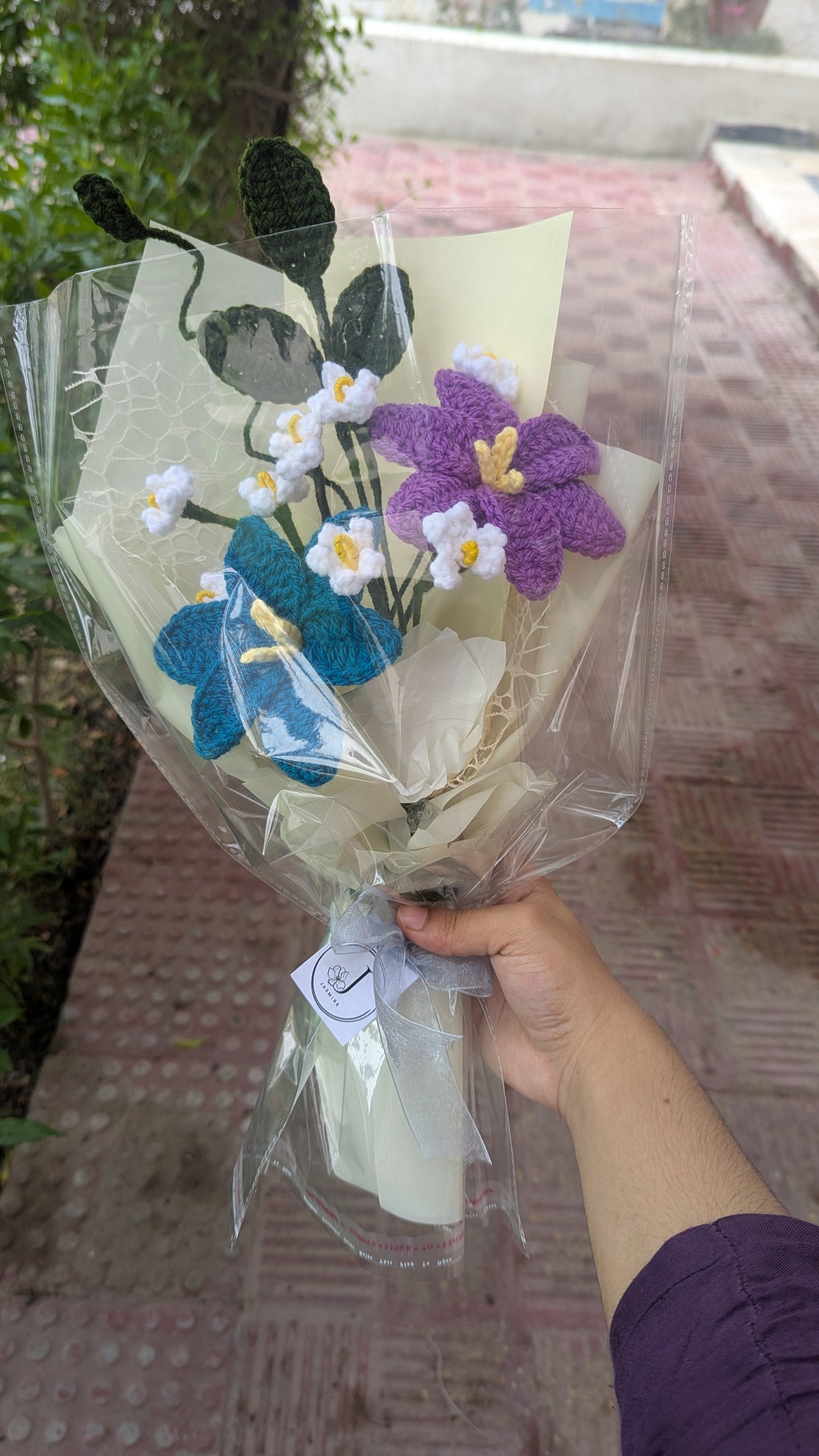Botanical Purple & Blue Lily Bouquet