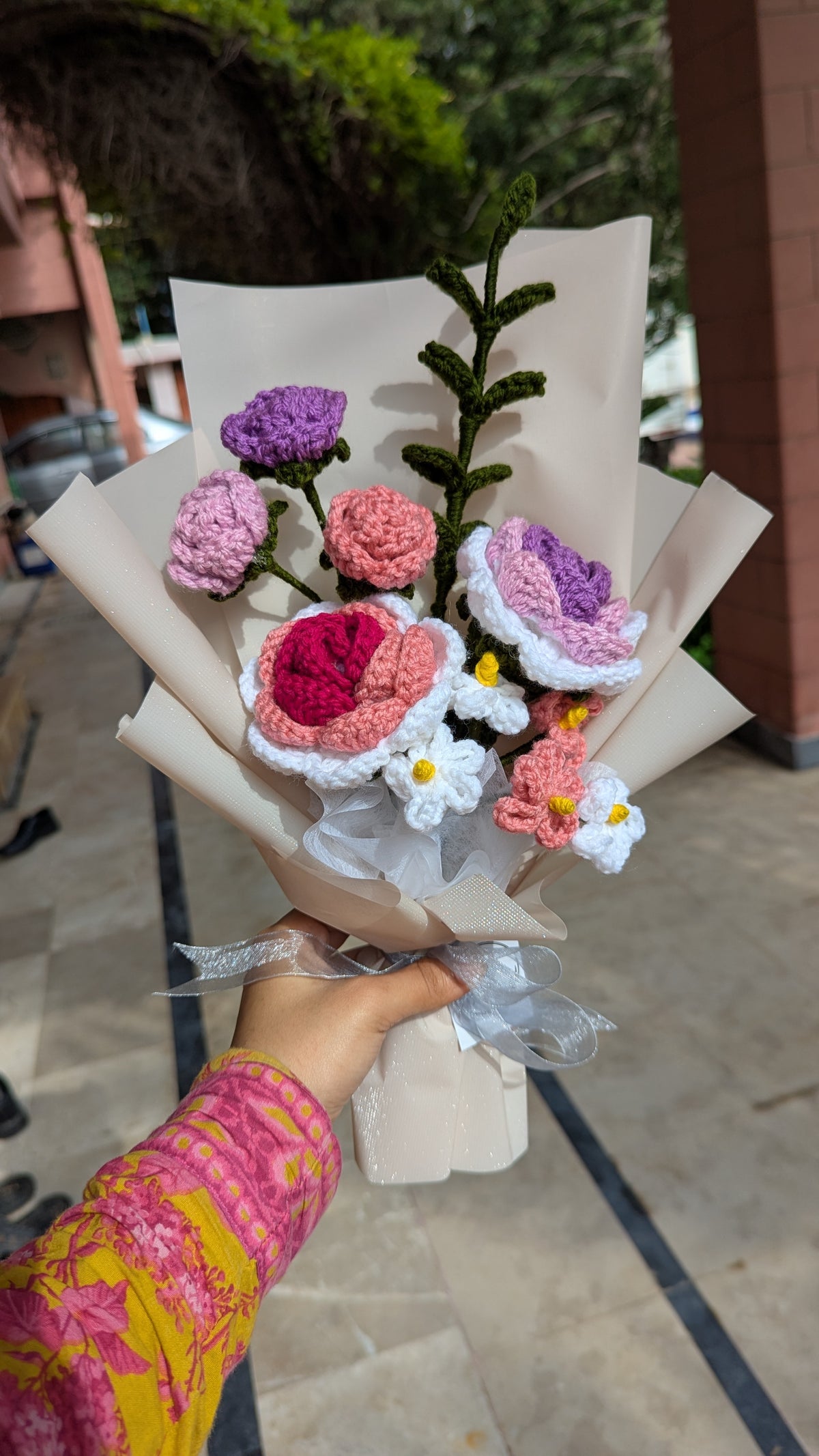 Pastel Garden Rose & Blossom Bouquet