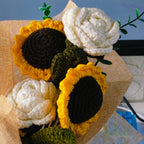 Sunny Elegance Crochet Bouquet