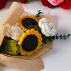 Sunny Elegance Crochet Bouquet