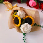 Sunny Elegance Crochet Bouquet