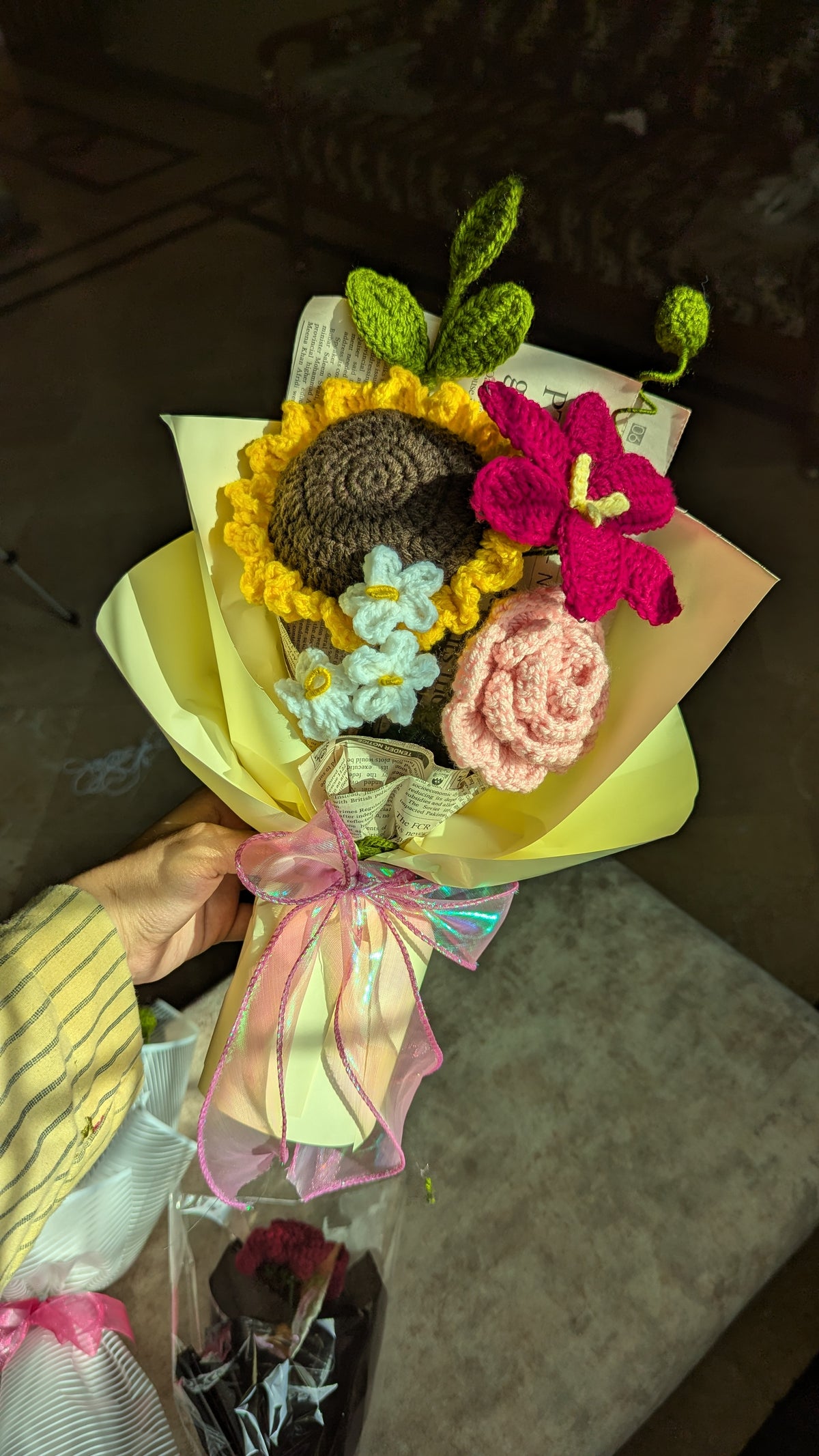 Festive Sunburst & Lily Bouquet