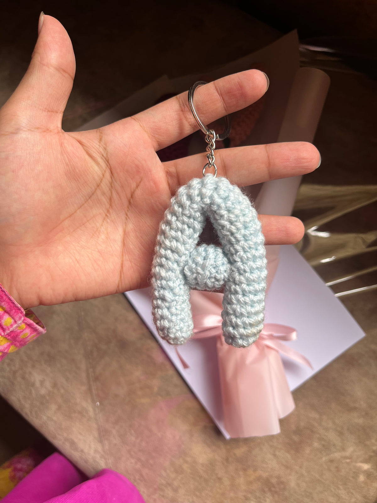 Chunky Pastel Alphabet Letter Keychain