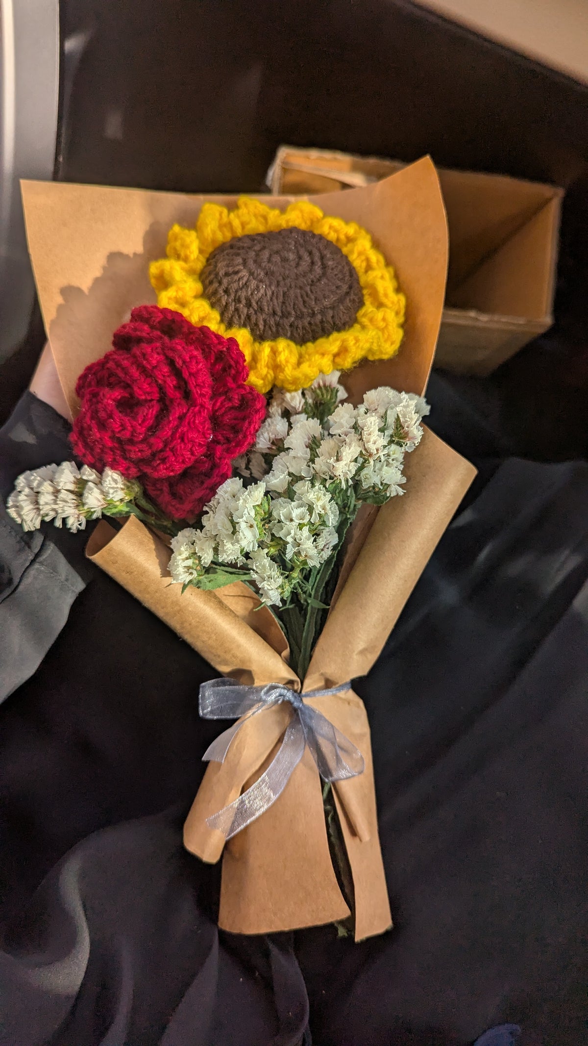 Botanical Sunflower & Dried Statice Combo