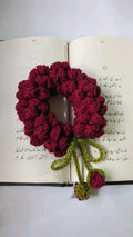 Velvet Red Rose Tied Gajra