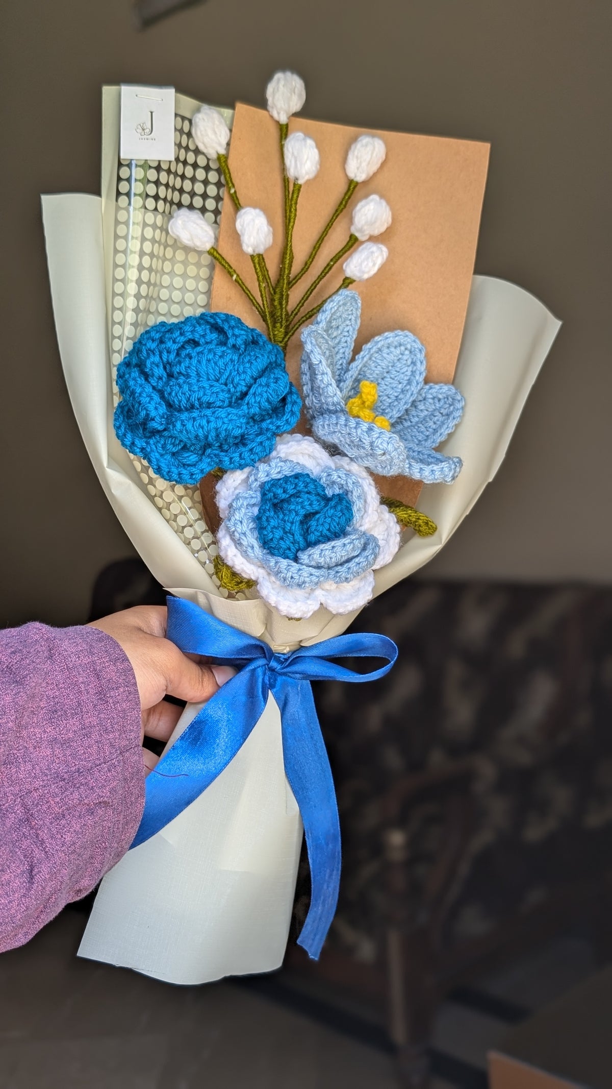Ocean Breeze Blue Rose Bouquet