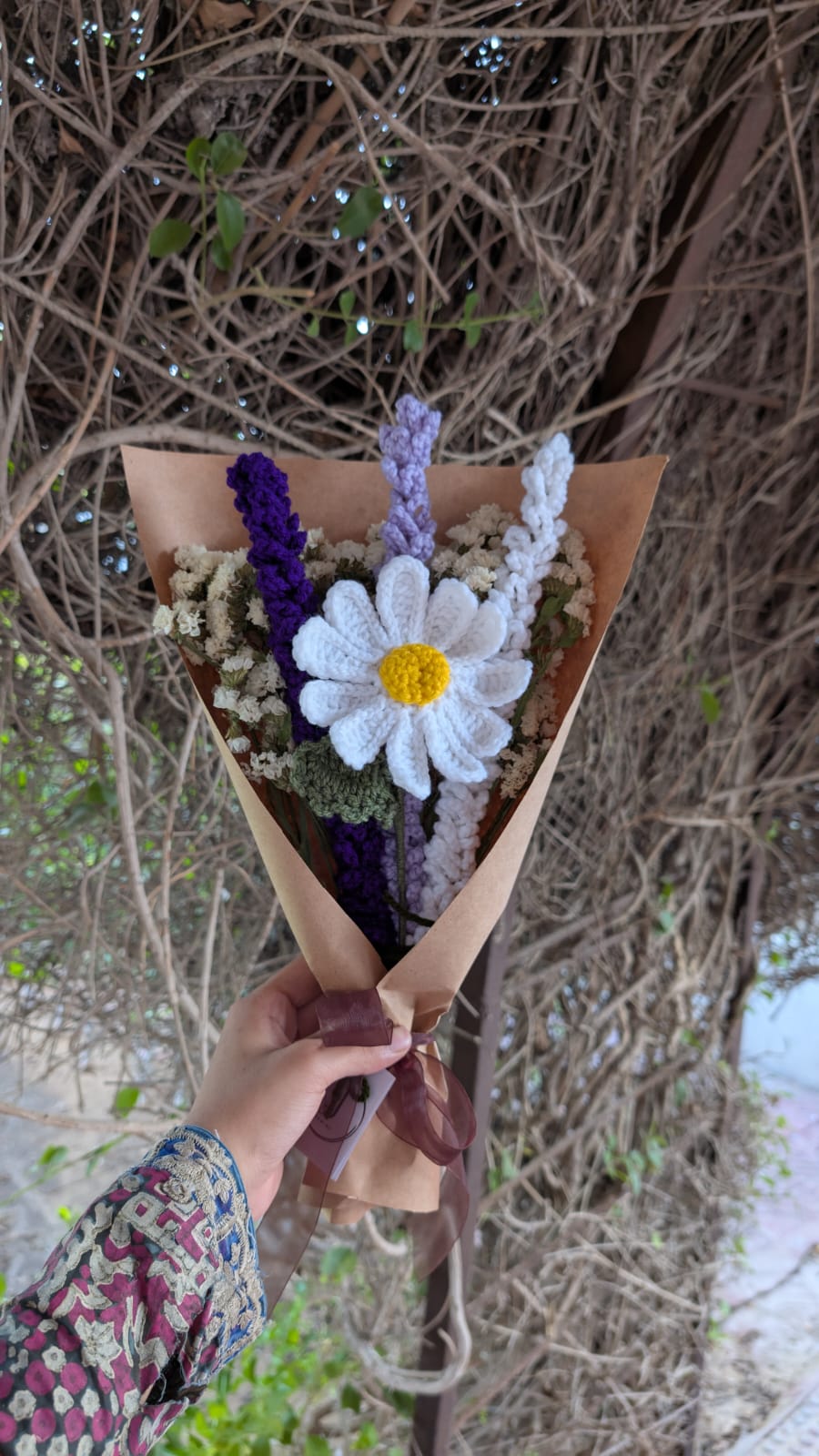 Rustic Lavender Daisy Field Bouquet