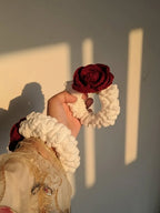 Crimson Rose Crochet Gajra