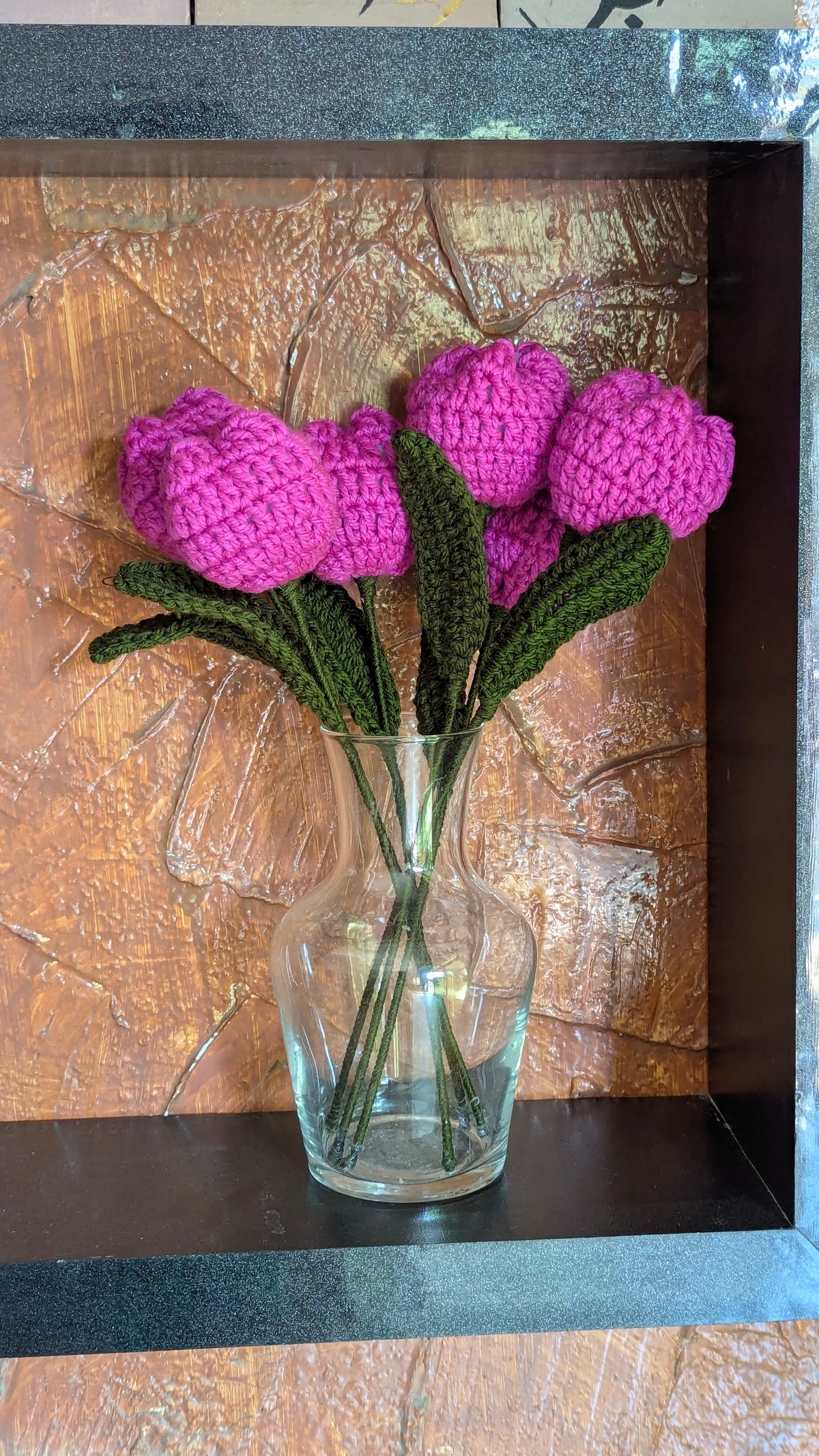 Magenta Crochet Tulip Stem