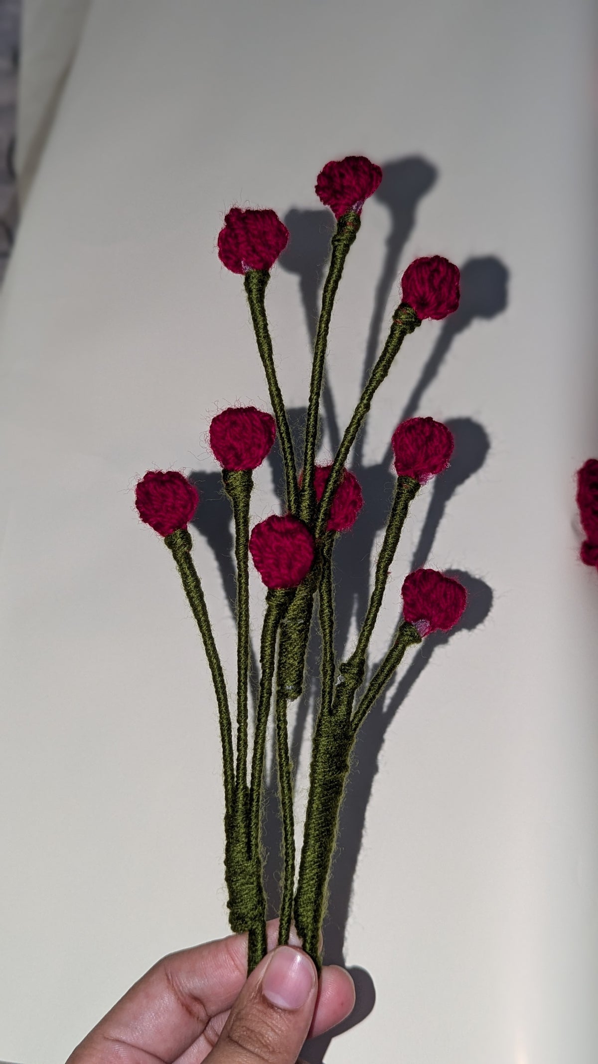 Petite Crimson Berry Spray Stem
