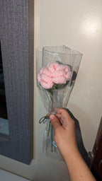 Dusty Rose Crochet Tulip Stem