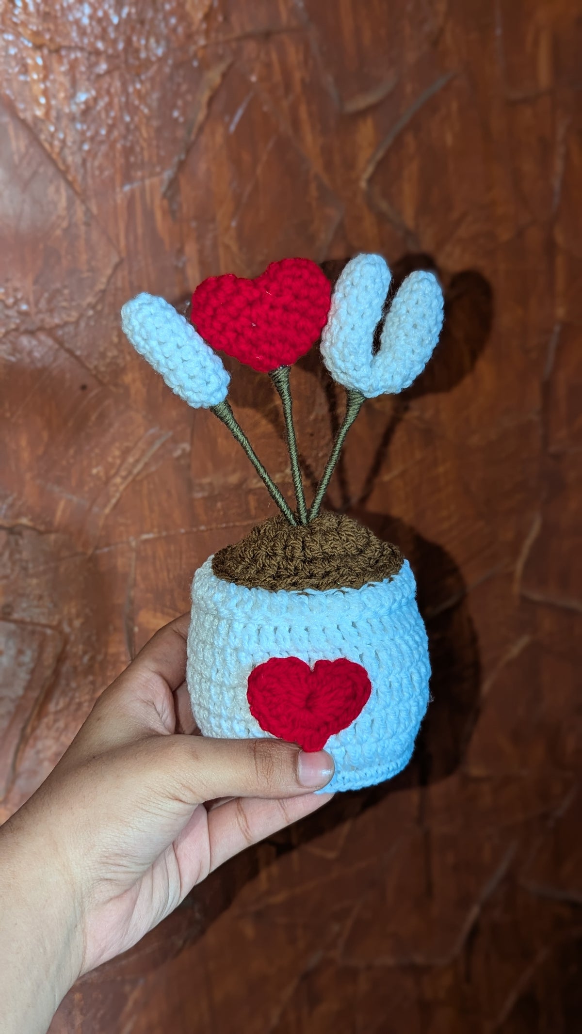 Love You Crochet Letter Pot