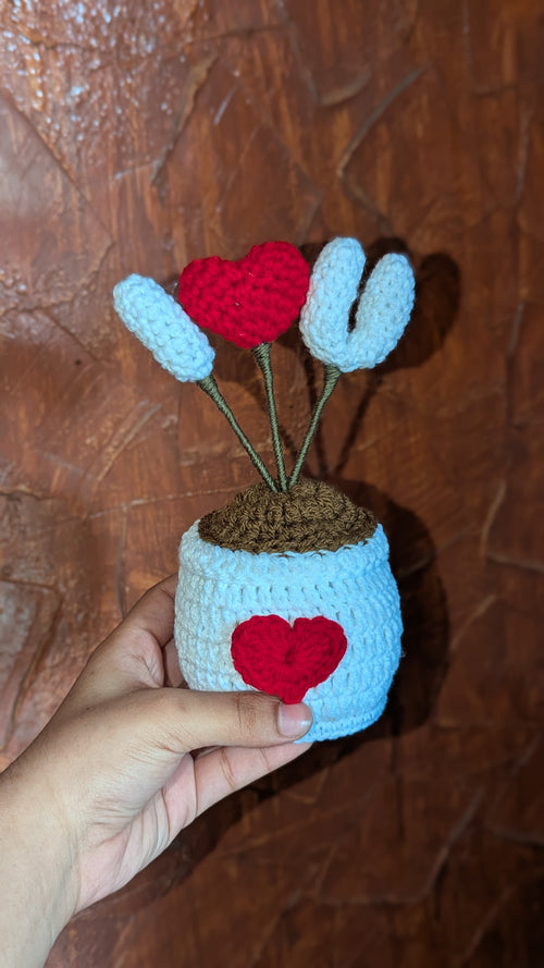 Love You Crochet Letter Pot