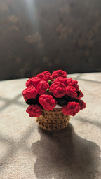 Overflowing Crimson Mini Rose Pot