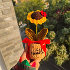 Sunflower pot with Butterfly