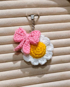 Crochet Daisy Keychain