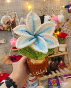 Gradient Blue Lily Pot
