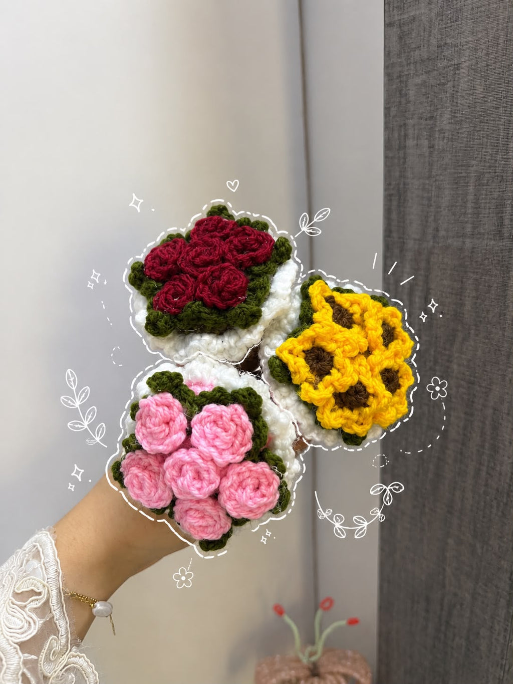 Deal Bouquet keychain
