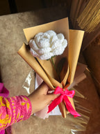 white rose bouquet