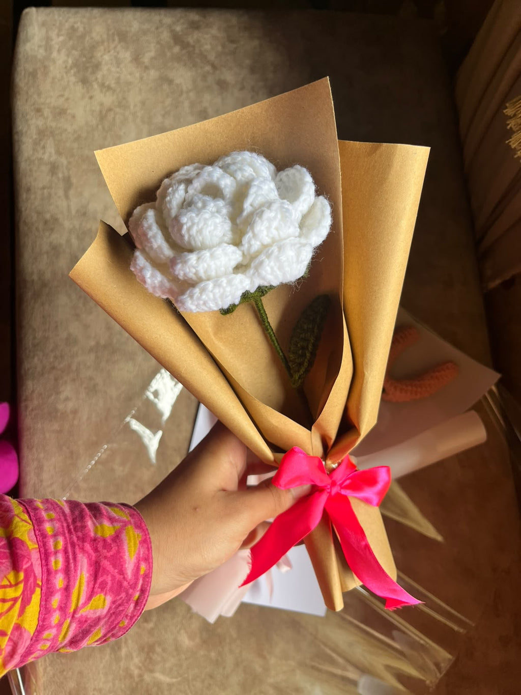 white rose bouquet