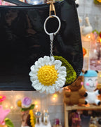 Crochet Daisy Keychain