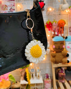 Crochet Daisy Keychain