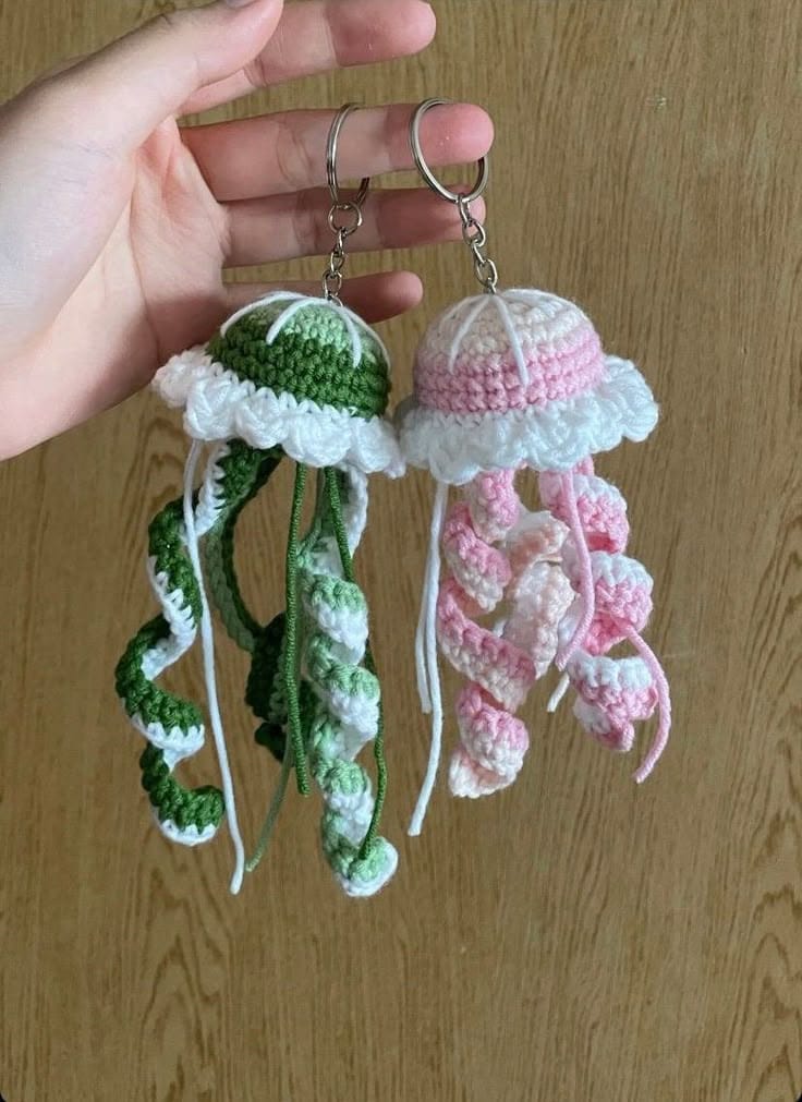 Jellyfish keychain