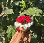 Rose bouquet keychain