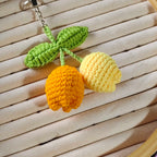 Double Tulip flower keychain