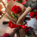 Medium Rose flower bouquet with free greeting card