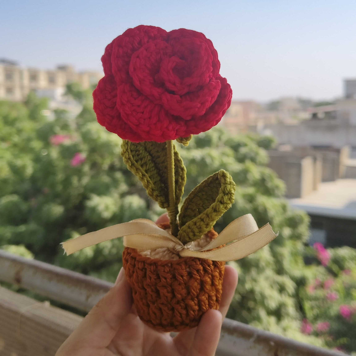 Red Rose pot | 5 inch