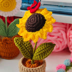 Sunflower pot with Butterfly