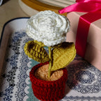 White Rose Pot (5 inches)